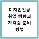디자인전공 취업 방향과 자격증 준비 방법